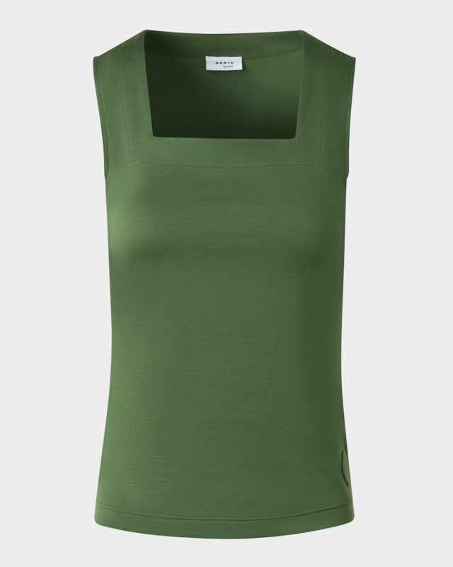 Modal Stretch Square-Neck Top